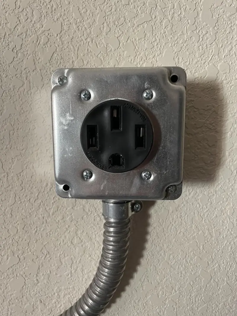 NEMA 14-50 outlet installed for Smart Home Electrical in Upper